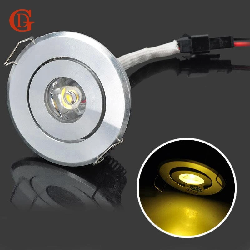 1W LED Recessed Downlight  110V 220V Dimmable LED Ceiling Fixture Interior Home Living Room LED Spot Downlight 3w Spot LED bulbs