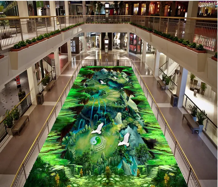 

Modern Custom 3D Floor Mural Animated 3D Outdoor Floor PVC Wall Paper Self-adhesive Floor Mural 3D Wallpaper