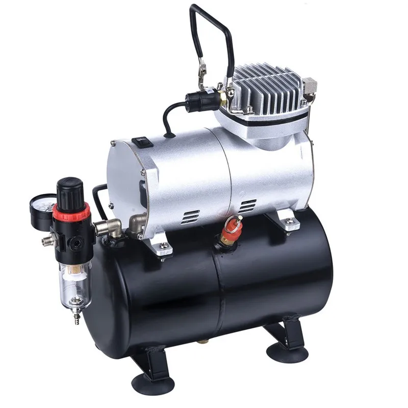 Maisi 50HZ 220V AC 20-23L/MIN 1/6HP Mini Airbrush Compressor with Powerful Constant Working Pressure/Strong Airflow/3L Air Tank