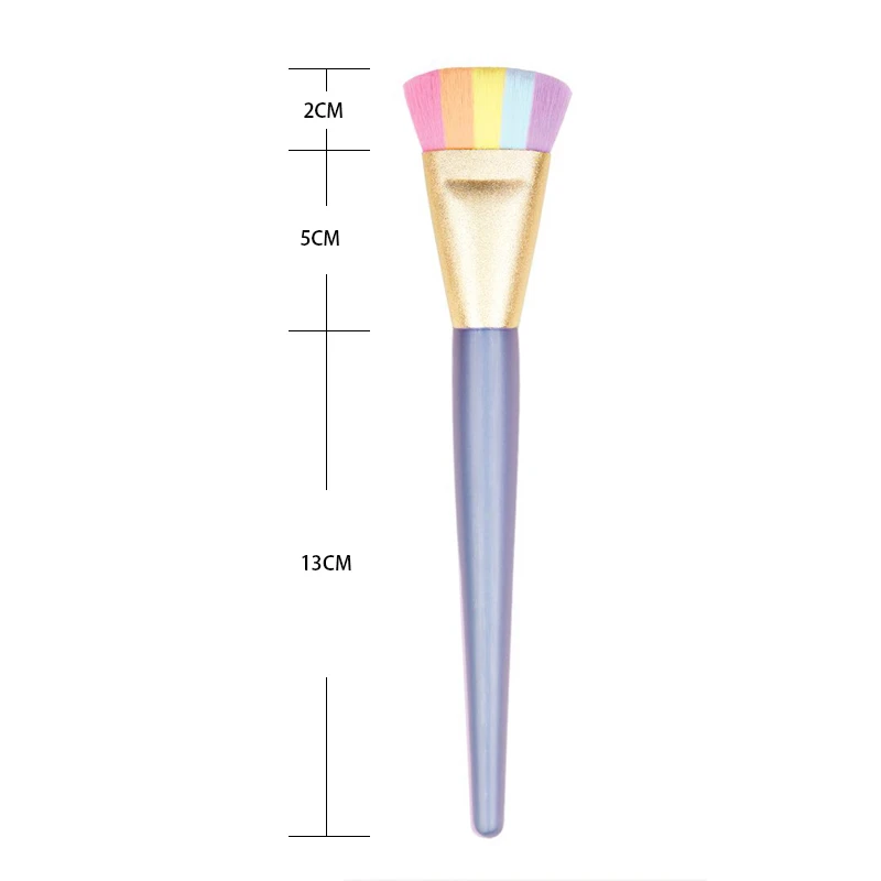 New Unicorn Rainbow Highlighter Brush Wet Foundation Contour Brush Beginner Makeup Brush with Box Gift