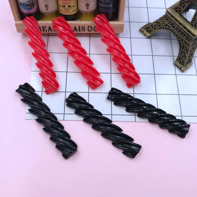 10 Uds recién llegado adorables dulces de Chocolate negro de resina para manualidades, álbumes de recortes, bricolaje (9*42mm)