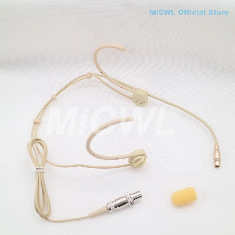 Cardioid Headset Microphone For MiPro ACT717 Foldable Mic For Stage Singing Recording Mike XLR 4Pin Lock MiCWL