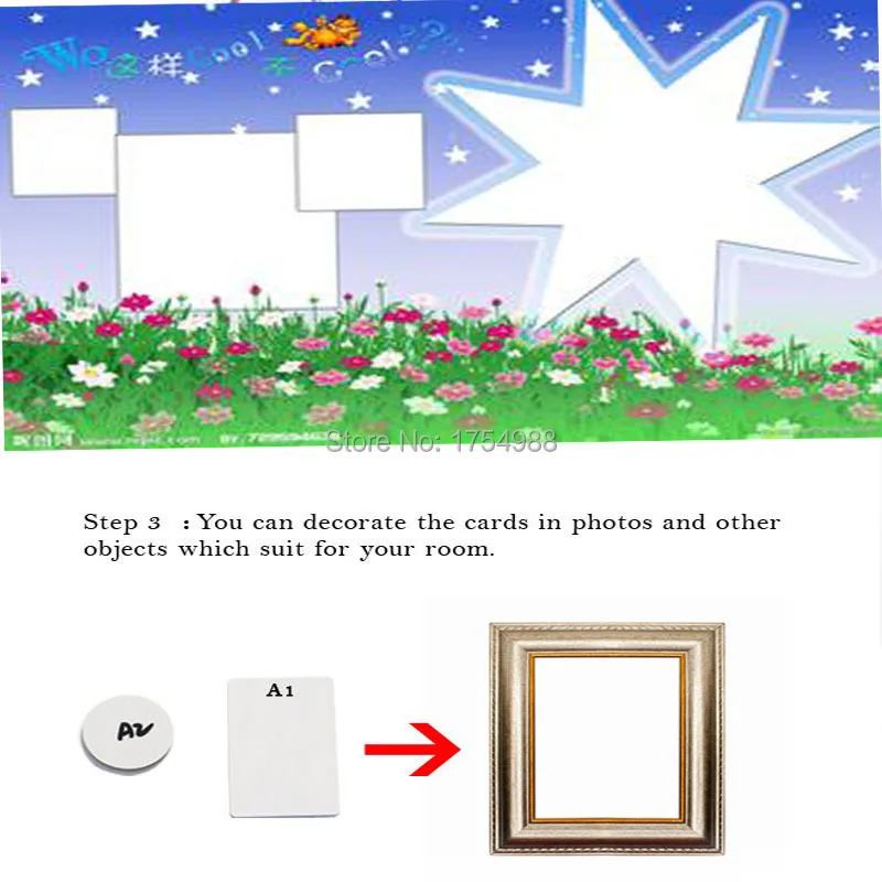 takagism Room escape prop, live escape IC card to open the door,three photos in one-to-one correlation to open the lock