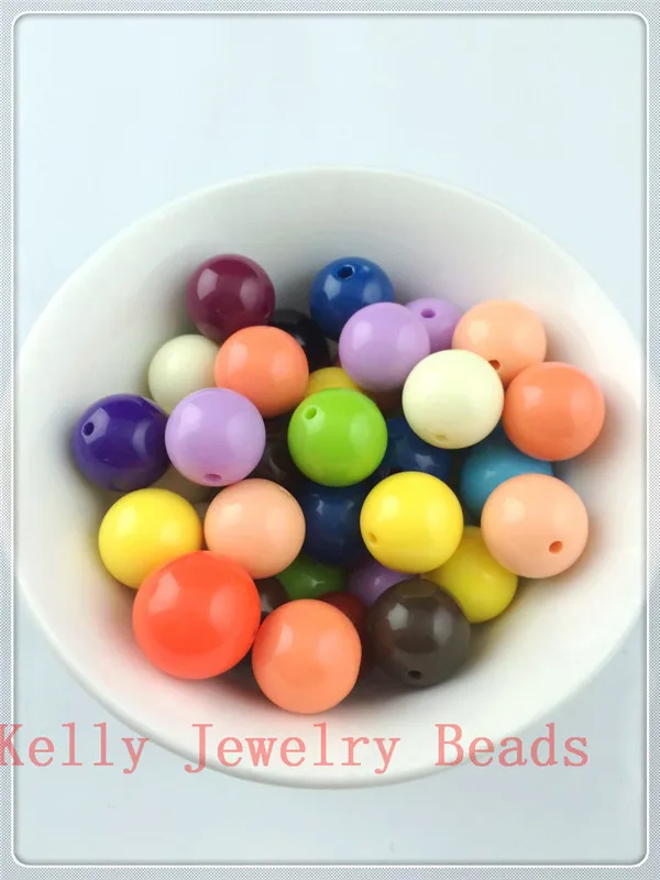 

14mm 300pcs Acrylic Gumball Chunky Beads Wholesale Cute Acrylic Solid Beads For Jewelry Making Craft Necklace Bracelet DIY Beads