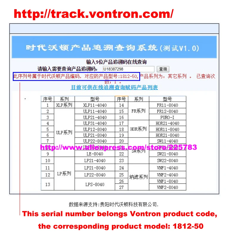 Water Filtel Vontron ULP1812-75 Residentiar 75 gpd RO Membrane For Reverse Osmosis System Household Water Purifier NSF