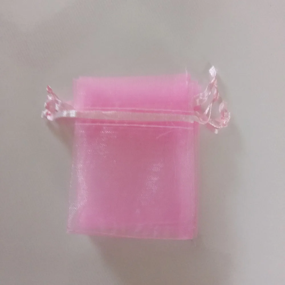 100pcs Pink Gift Bags For Jewelry Bags And Packaging Organza Bag Drawstring Bag Wedding/woman Travel Storage Display Pouches