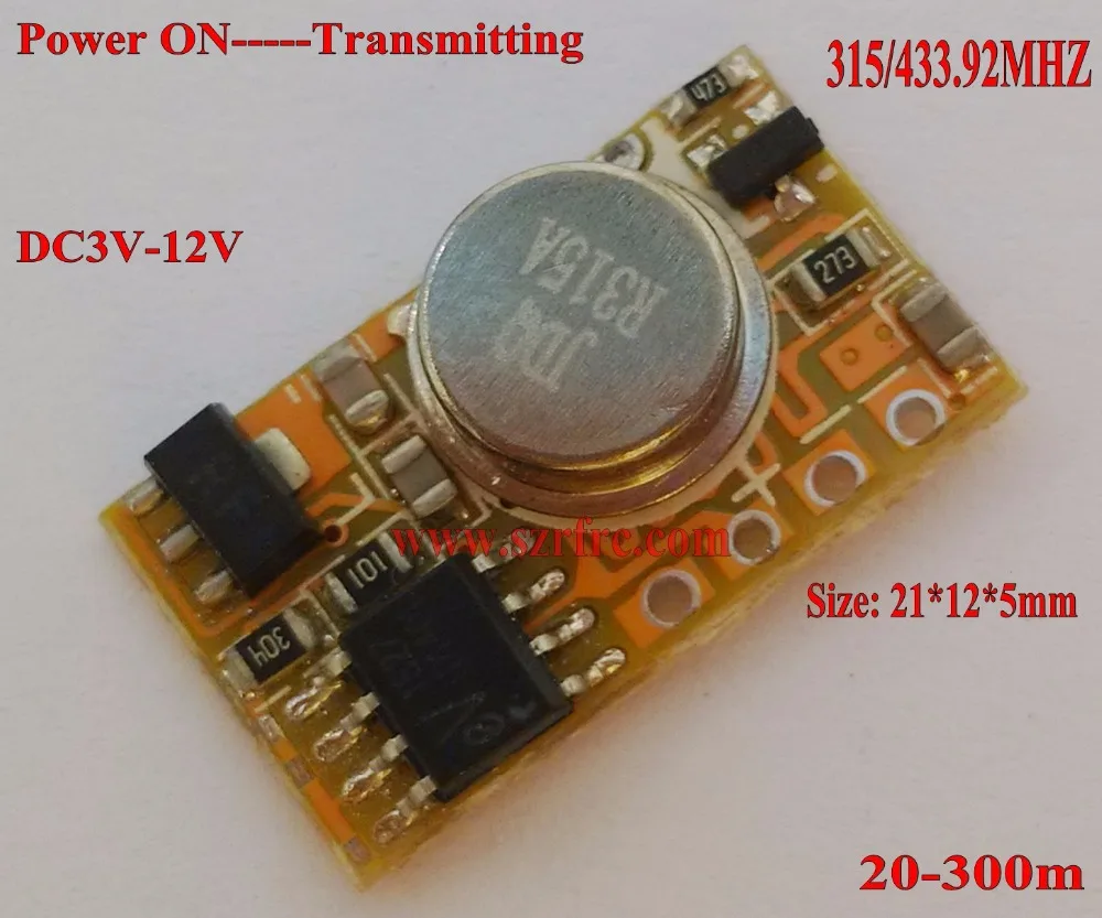 Detector Sensor Transmitting Module Remote Control Board 1 CH Transmitter Module Power ON Transmitting Signal EV1527 315MHZ