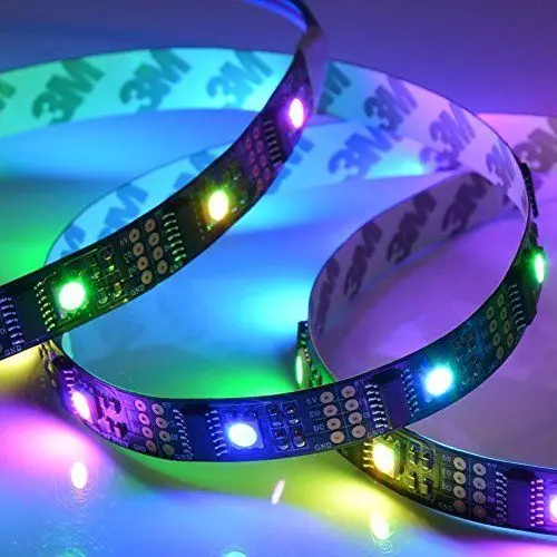 

5M 16.4Ft WS2801 led pixel strip 5050 32led/m 160led digital magic RGB Individually Dream color 5V Black PCB-NON WATERPROOF IP30