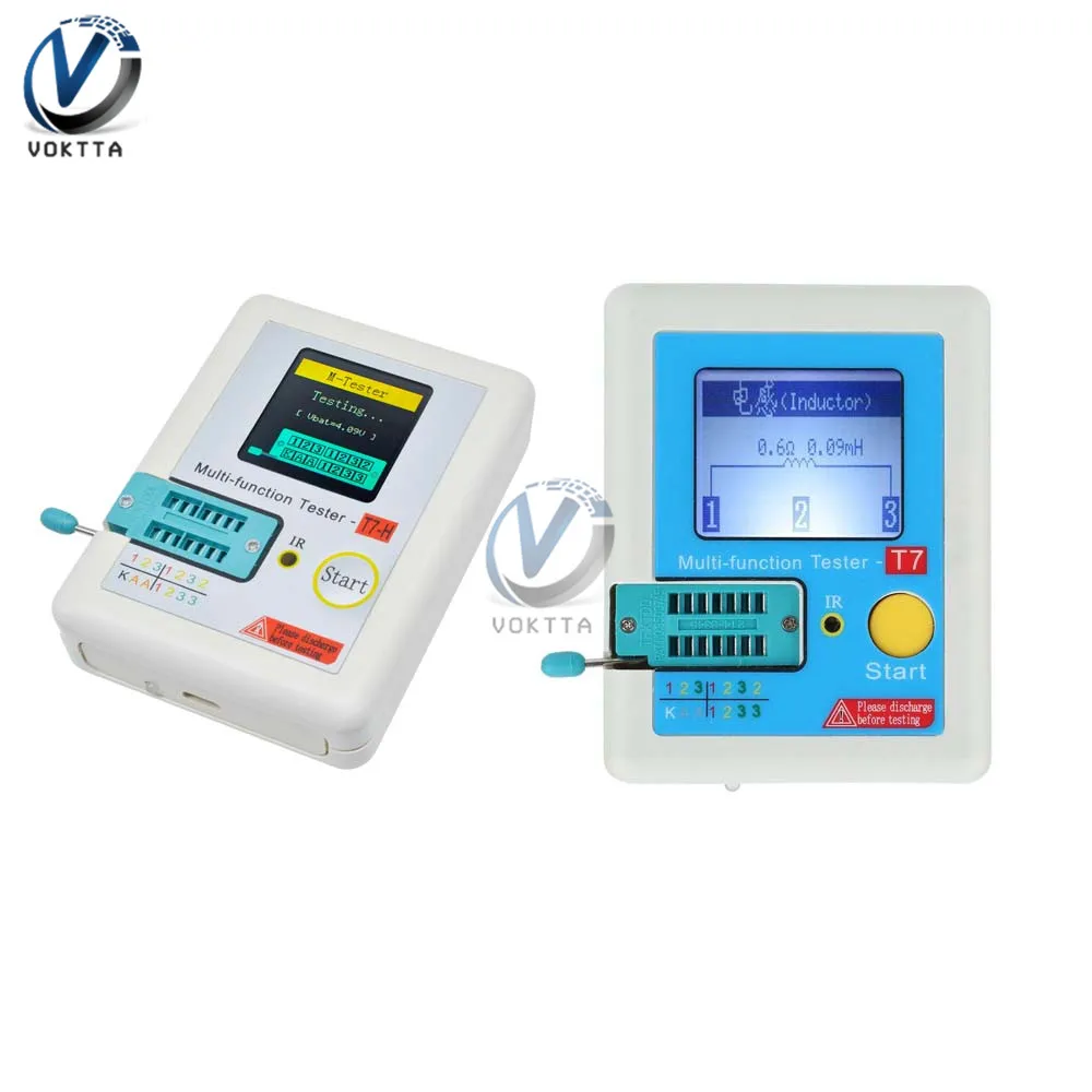 TC-T7-H High Precision Transistor Tester Diode Triode Capacitance MOS/PNP/NPN LCR MOSFET TFT LCD Screen Tester Multimeter T7