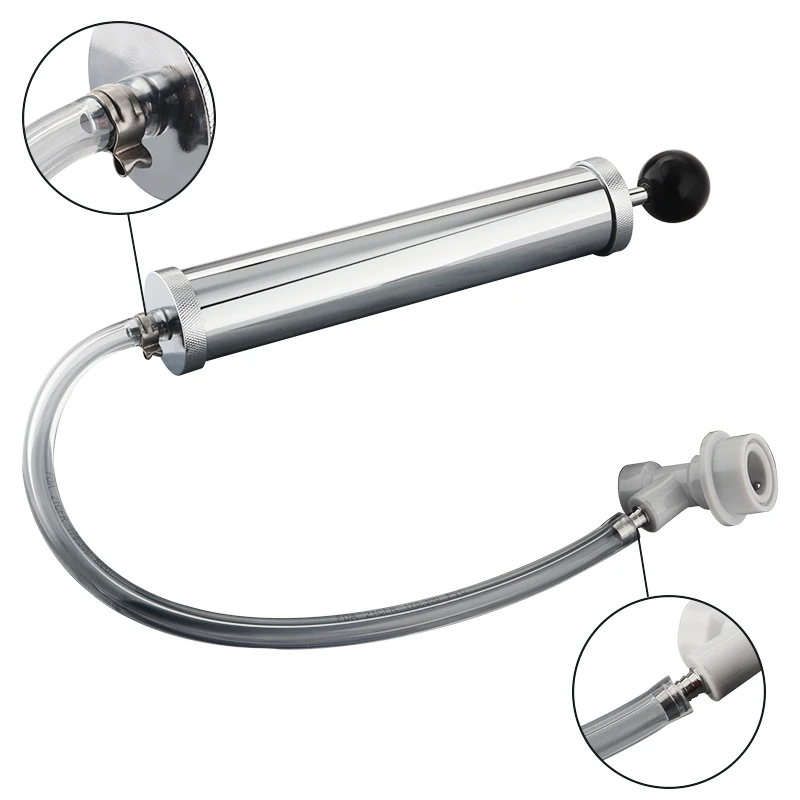 Beer Keg Air Pump,Co2 Pump With Gas Ball Lock,8 Inch Party Pump Beer Keg Tap Kit Homebrew Kegging Brewing Equipment