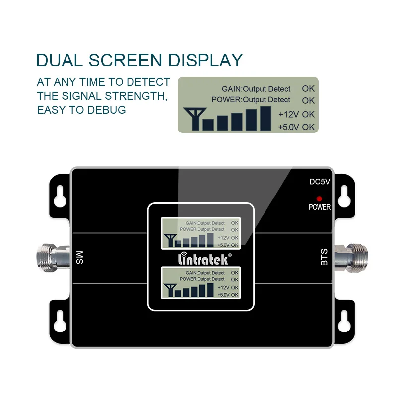 Lintratek GSM 4G Signal Booster GSM 900 1800 Repeater 4G 1800 Booster Amplifier LTE Band 3 Signal Repeater Dual Band Full Kit