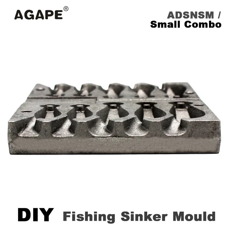 Agape DIY Fishing Snapper Sinker mold ADSNSM/Small Combo Snapper Sinker 28g 56g 84g 5 cavità