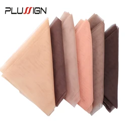 Malla de encaje suizo para hacer cierre Frontal, malla de Color marrón claro, 0,25 yardas