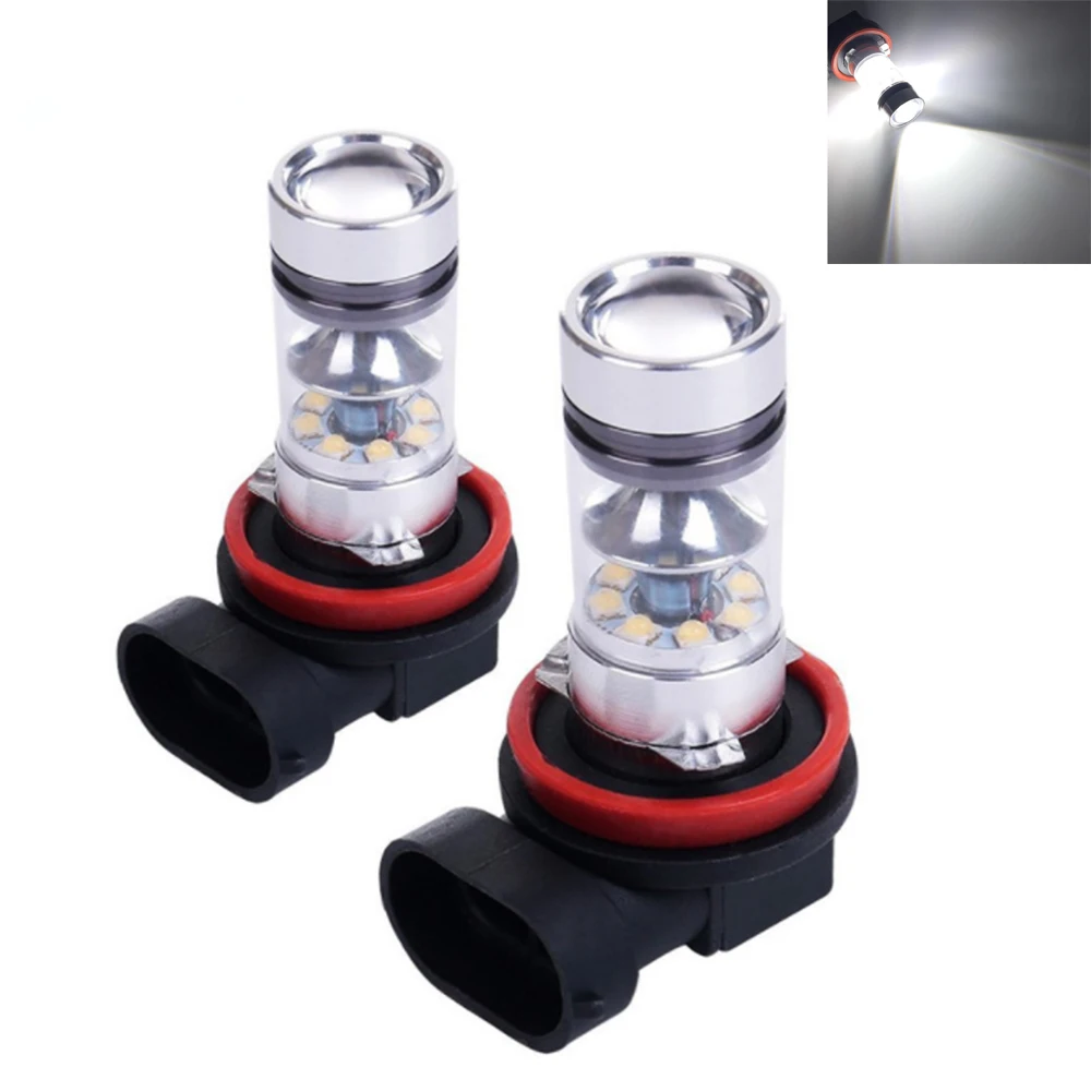 Universal 2 pieces of car led fog lights H8 H11 100W 20LED high power LED lights bulbs For Audi A4 A6 C5 C6 A3 A5 Q3 Q5 Q7