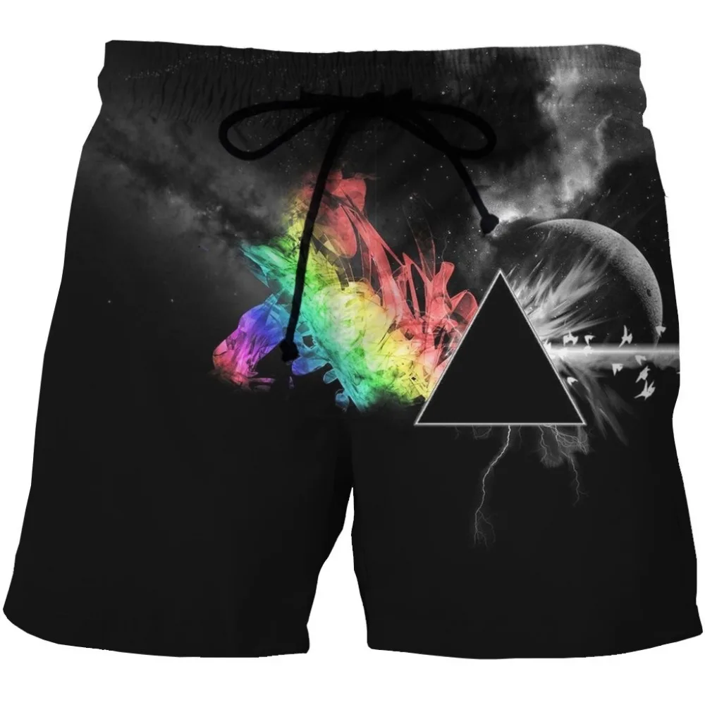 Summer Man's Beach Shorts Water Sports S-6XL Gym Pant Space Print Galaxy Surfing Short Swimsuit Male Swiming Surf Board Feminino