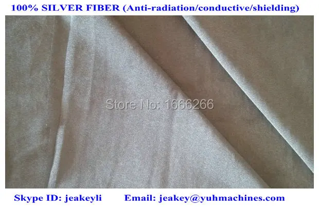 100% SILVER FIBER Fabric Radiation Protection Fabric /EMI Shielding fabric / Conductive fabric YSILVER81#