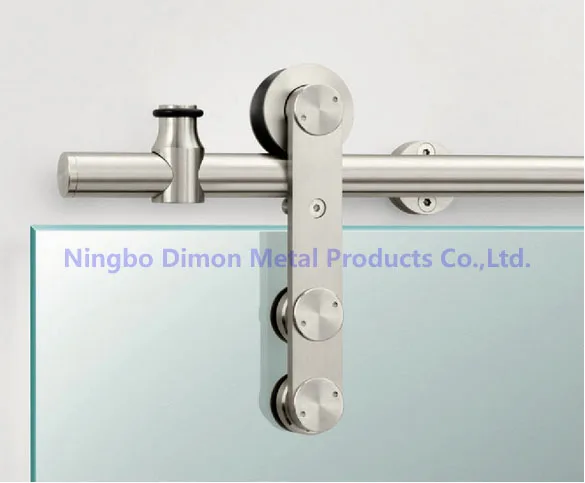 

Dimon SUS304 High Quality Polish Sliding Glass Door Hanging Wheels Hardware DM-SDG 7002 With Soft Close