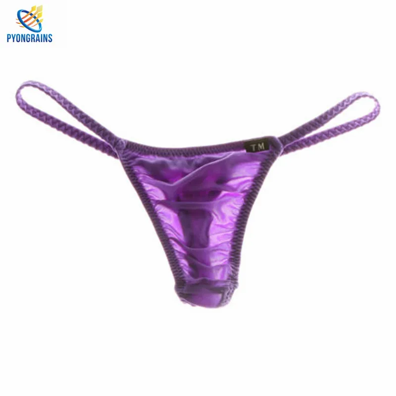 Mens Bikini 2017 Men\'s Pouch Thong Enhance Bulge T-back Breath Holes Thongs Mini Elastic Underwear Male G-String Cueca Gay