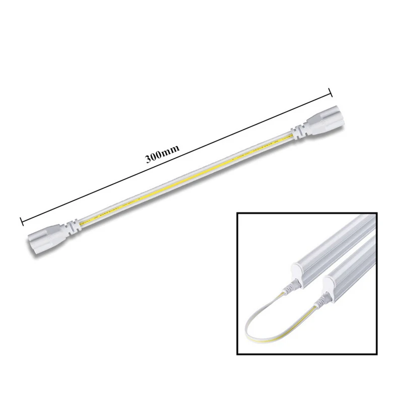 3Pins US EU Switch Cable Wire Connector Cable For T5 LED Tube Lamp Connector 30cm Double-end Cable Wire for T8 LED Tube Light