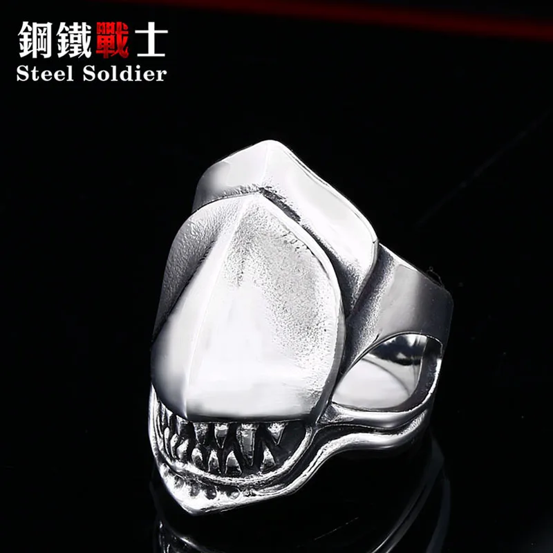 steel soldier new style movie style Alien men ring popular fashion stainless steel high quality jewelry