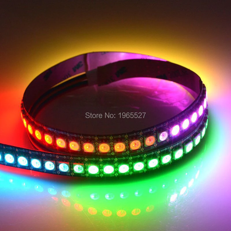 Imagem -04 - Rgb Pixel Led Luz de Tira 6pin 5050 Smd Rgb Led Built-in Hd107s Apa102 Semelhante Apa107 com Dados e Relógio 5v 144leds m Hd107s