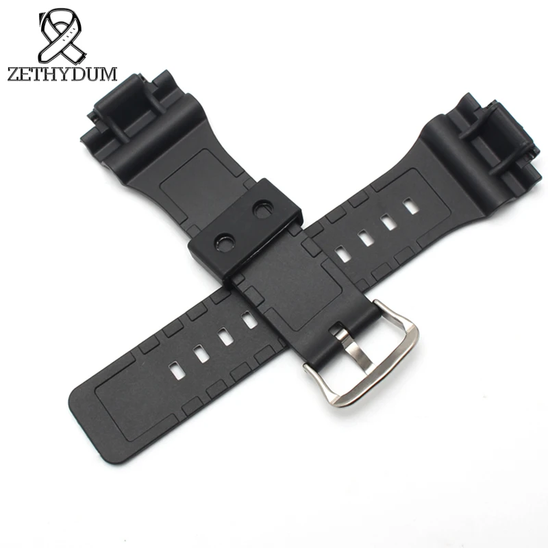 Silicone Rubber watch strap 28*18mm bracelet Convex mouth black strap for casio AQ-S810W/W-735/AEQ-110W watches band