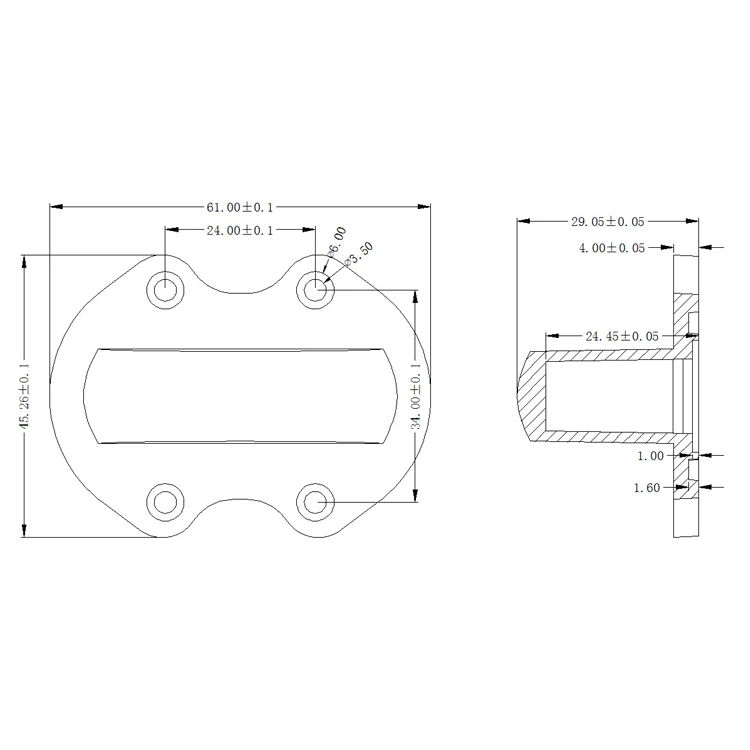 Drop shipping 3535 XML 4*130 degree PMMA Transparent   Window lamp Lens