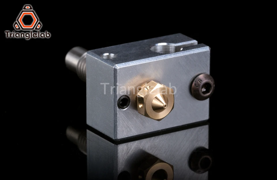 Trianglelab ® V6 Gold HeatSink V6 Hotend 12V/24V Remote Bowen J-Kopf und Lüfterhalterung für HOTEND für PT100 Extruder – Detail 12