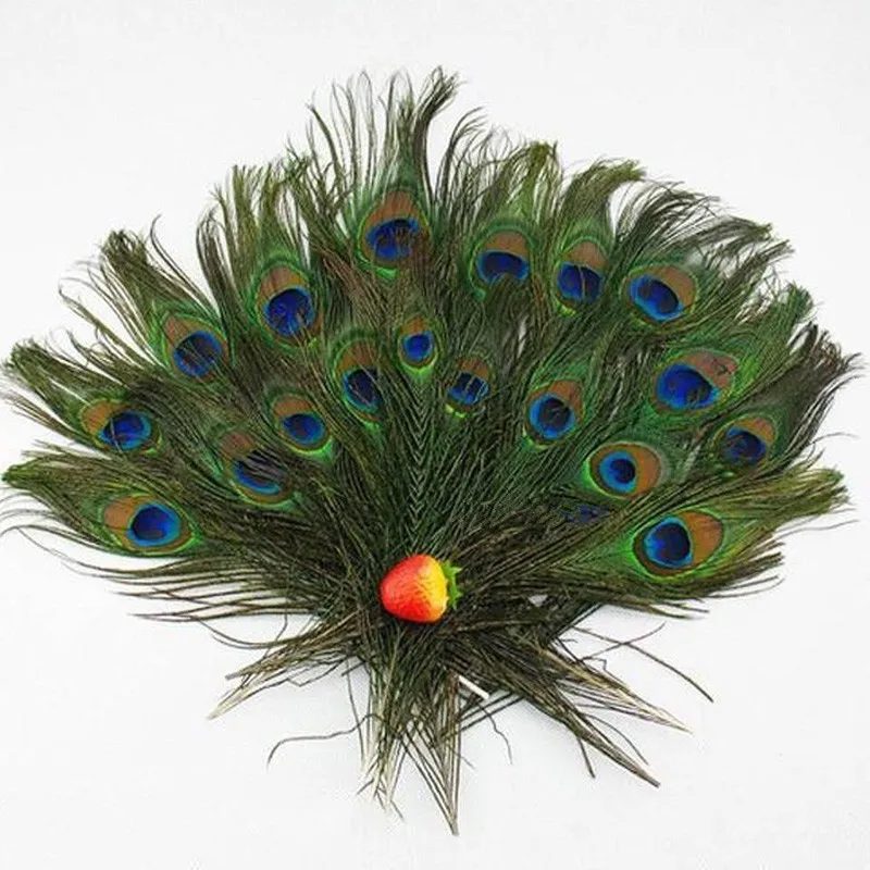 New 20PCS Natural Peacock Feather 23-30cm DIY Clothing Decoration Plumage Crafts Sewing Tools