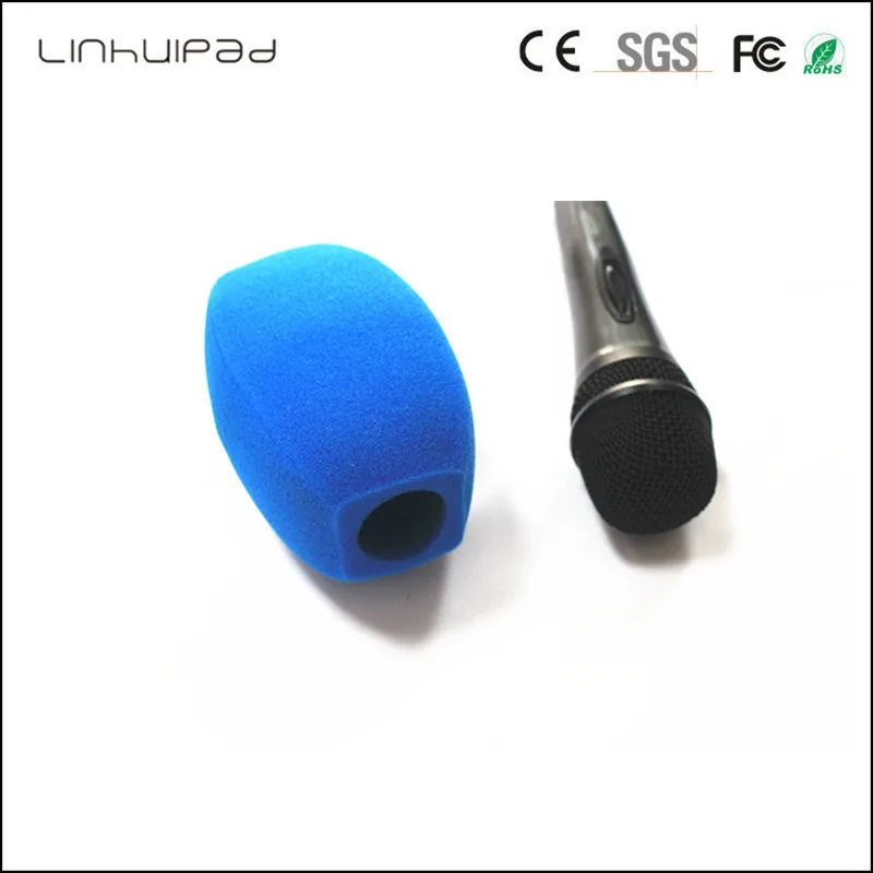 Linhuipad 35mm diametre customization blue interview microphone foam sponge windscreen high quality cover