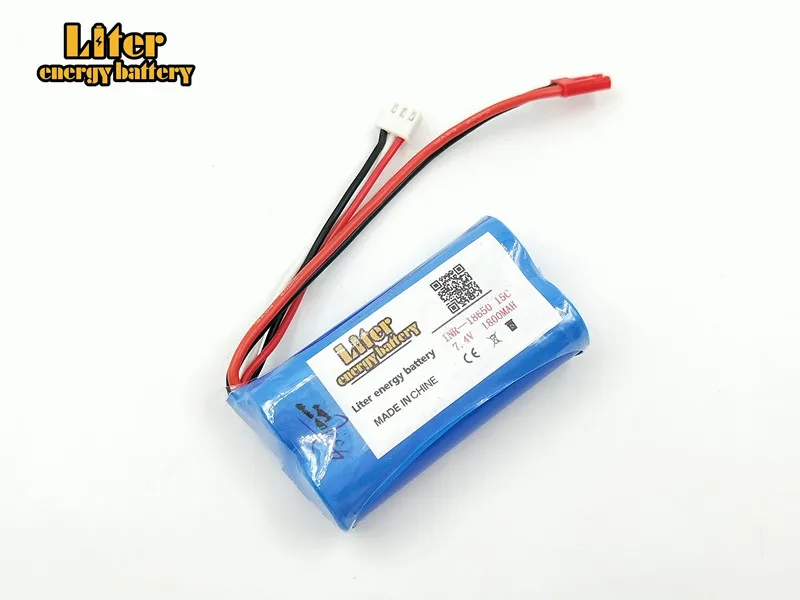 10pcs 7.4 V 1800 mAh model aircraft Helicopter high-discharge 15c 18650 2S 12428 RC Car 7.4V lithium batteries