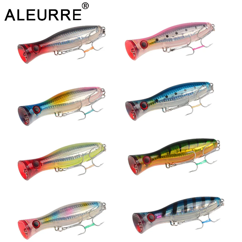 New 12cm 42g Hard Lure Big Popper Lure 8 Colors Top Water Fishing Lures Popper Lure Crankbait Minnow Swimming Crank Baits pesca