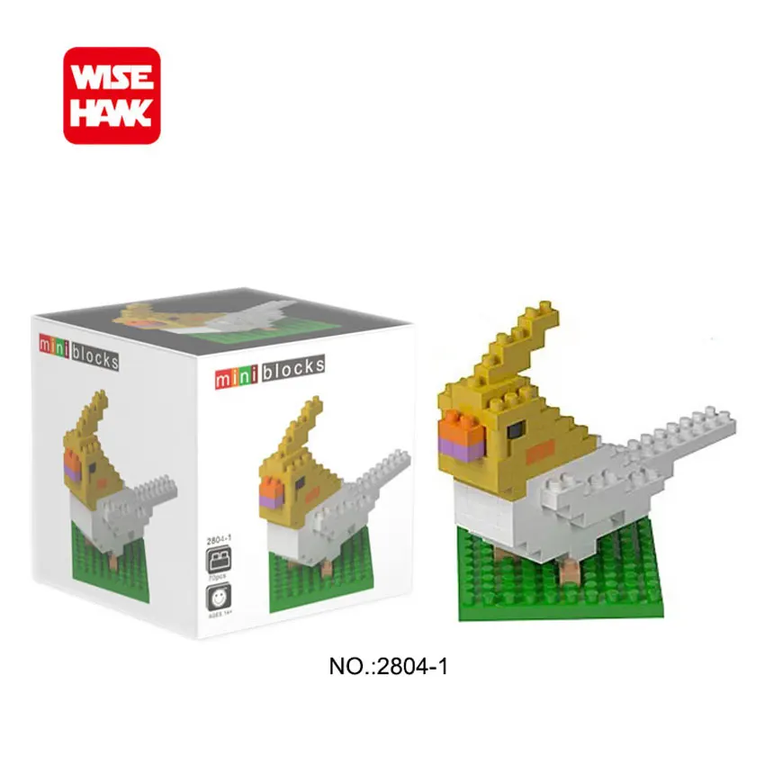 WiseHawk Animal Series Micro Bricks  DIY Toys Set Giraffe Turtle Dog Mini Building Blocks Action Figures 3D Diamond Model