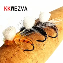 KKWEZVA 18PCS fly fishing lure dry floating type insect similar to artificial fly bait carp bait fishing Tackle