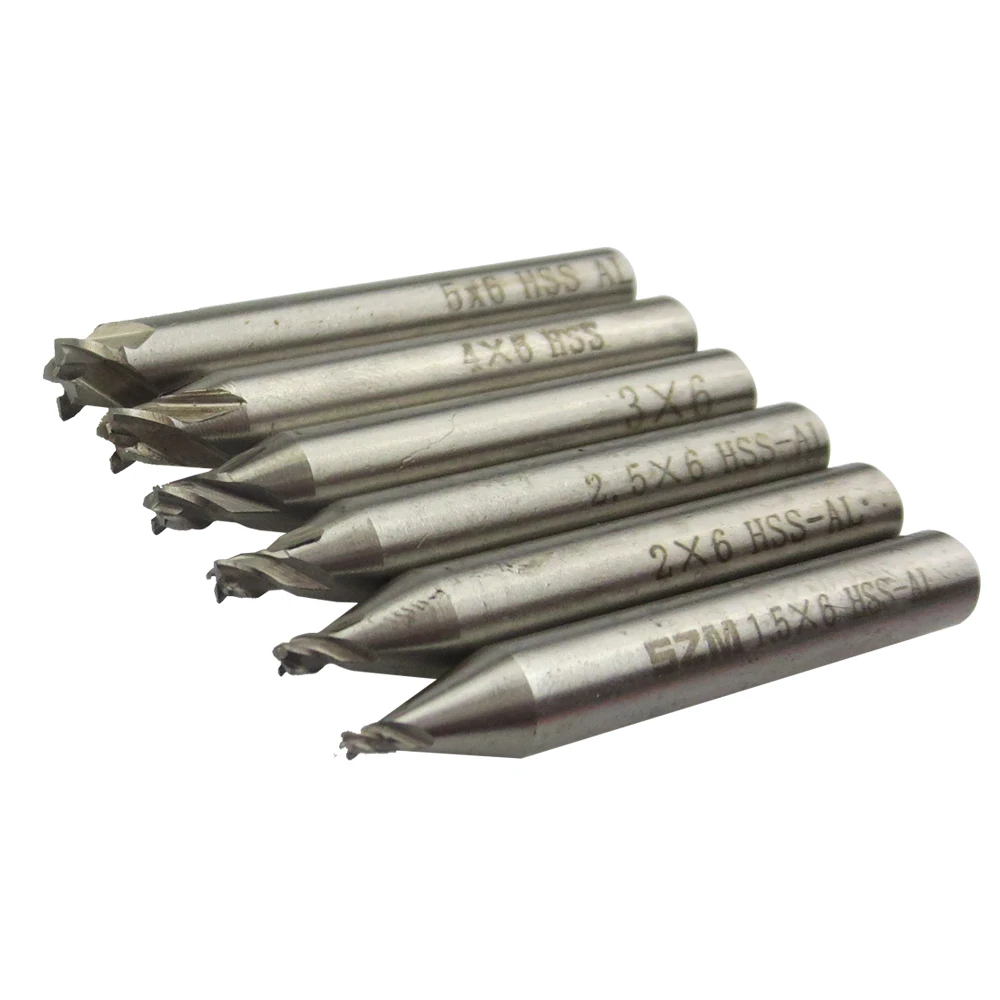 CHKJ HSS End MillตรงShank 4ขลุ่ยเหล็กความเร็วสูงช่างกุญแจMilling Cutterเจาะบิต1/1 2/1.5/2/2 5/3/4/5มม.