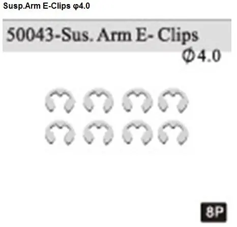 HSP part 50043 Suspension Arm E-Clips 4.0 x8pcs For 1/5th scale RC gas power Buggy Car Truck model spare parts