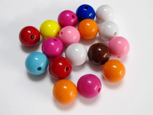 

100 pcs Mixed Bubblegum Color Acrylic Round Beads 10mm(3/8") Smooth Ball fashion diy Accessories F0141