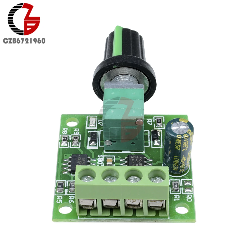 30W Voltage Regulator 2A DC 1.8V -15V PWM Motor Speed Controller Regulator Fan Speed Control Switch PWM Adjustable Drive 5V 12V