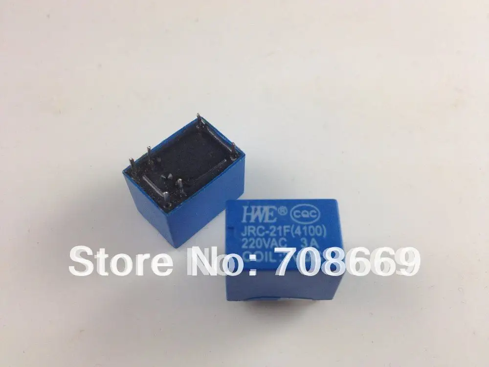 

100pcs Miniature PCB Relay JRC-21F 4100 DC 3V 6 Pins