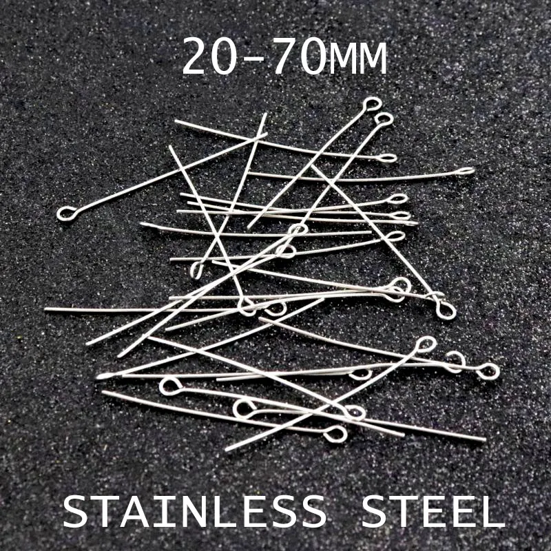 

20 50 70mm Stainless Steel Heads Eye Meal Pins For Jewelry Making Diy Earring Bracelet Necklace Finding Accessories Wholesale