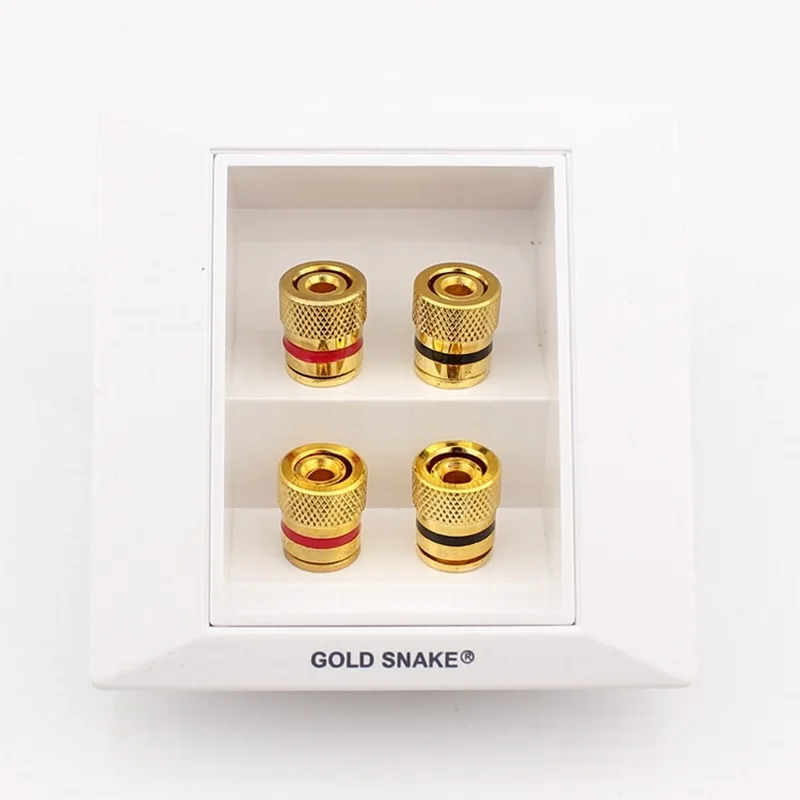 4 Position 4mm Banana Socket Speaker Panel Box Audio Panel Socket gold plated terminal Outlet 86 Size