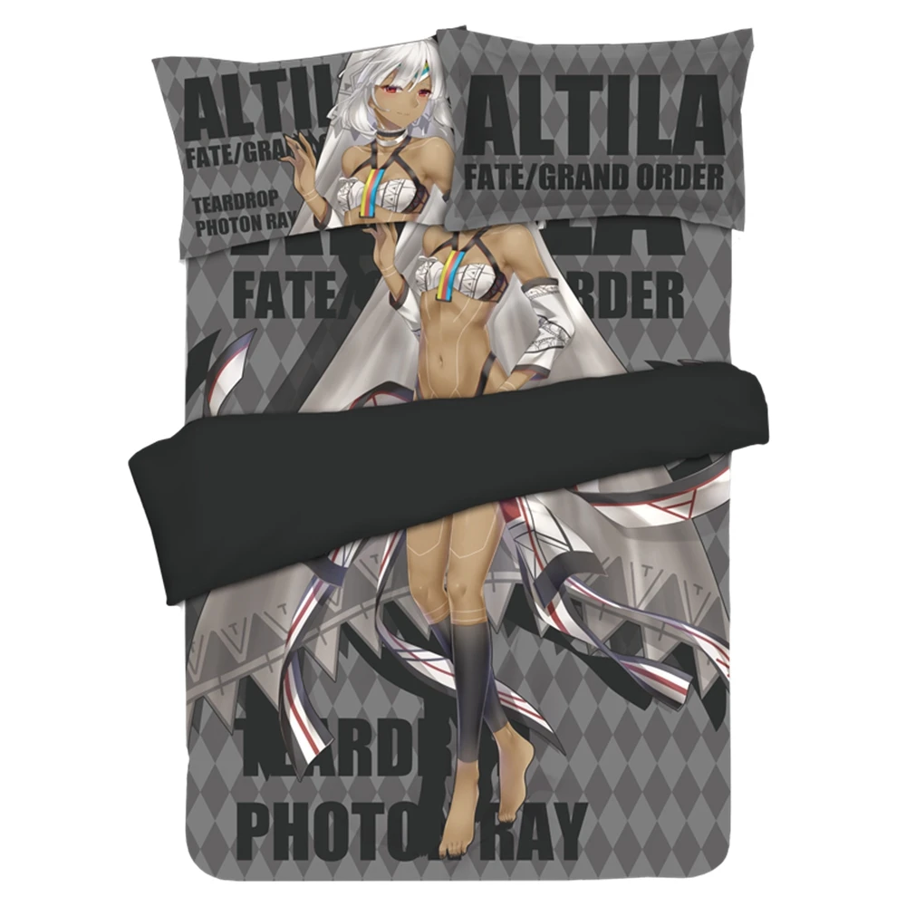 Anime JK Fate Grand Order Altera Saber Attila Cosplay Comforter Set Bedding Set Sheet Quilt Cover Pillowcase FGO Game Home Decor