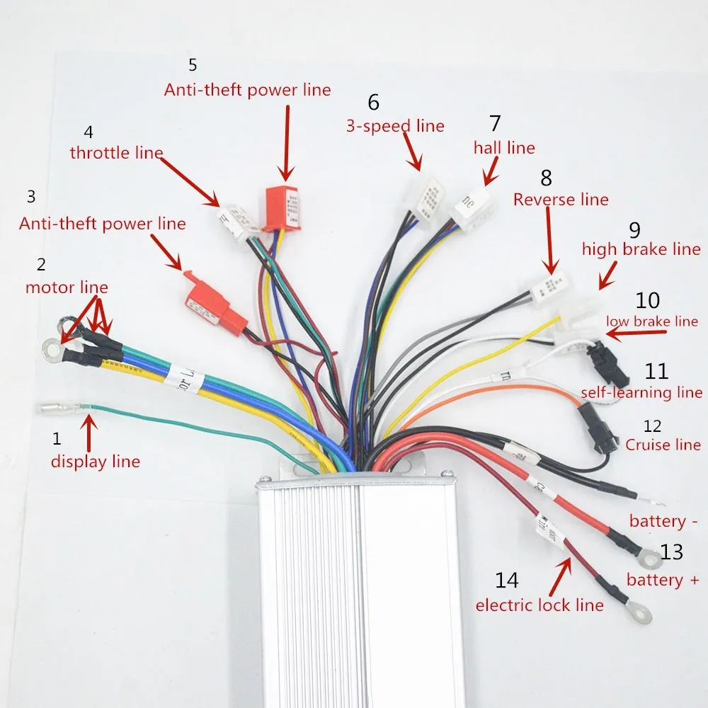 48V 60V 64V 1000W ebike Controller box with Reverse for electric bike/Scooter/Motorcycle bldc motor Controller 1000W