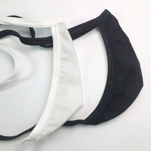 Mens String Thong FUN Tiny Pouch Cannot Covered Shiny Sheer Jersey G2039