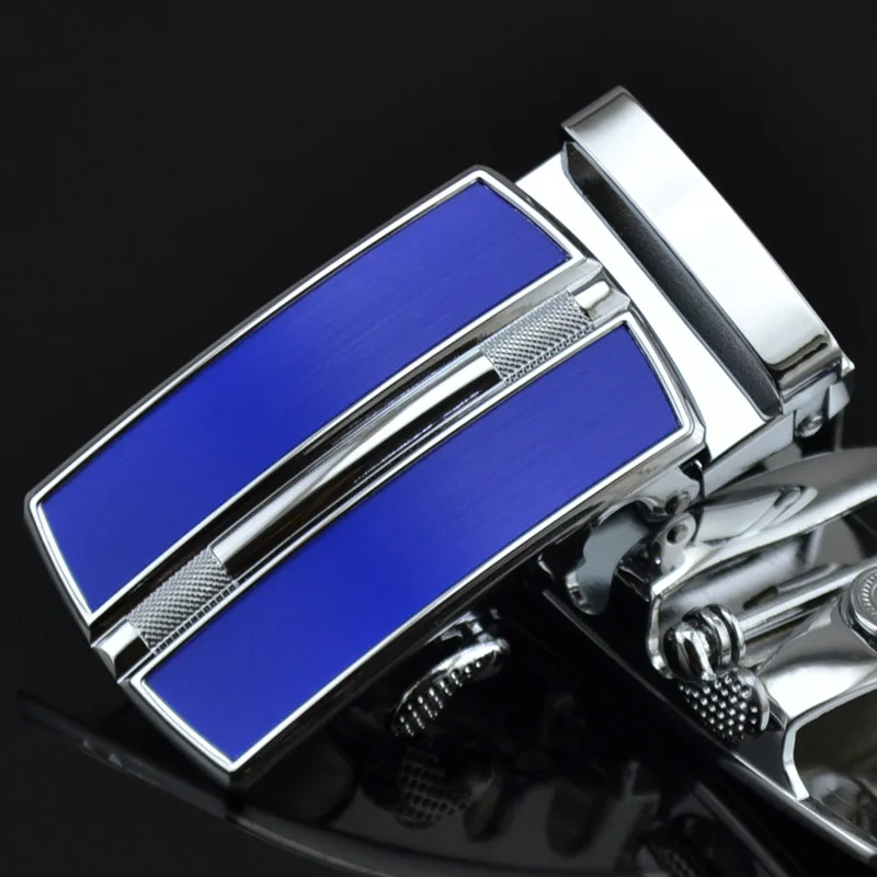 Men\'s Belt Buckle Zinc Alloy Rubber Automatic Belt Buckle Men\'s Belt Head Automatic Buckle LY0257-Blue