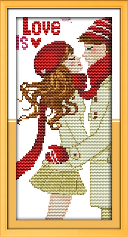 Joy sunday cartoon style The feeling of love small cross stitch patterns needlepoint kits for stamped fabric easy embroidery