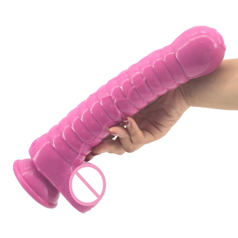 FAAK long silicone dildo realistic foreskin beads penis with suction cup big anal dildo butt plug sex products women masturbator