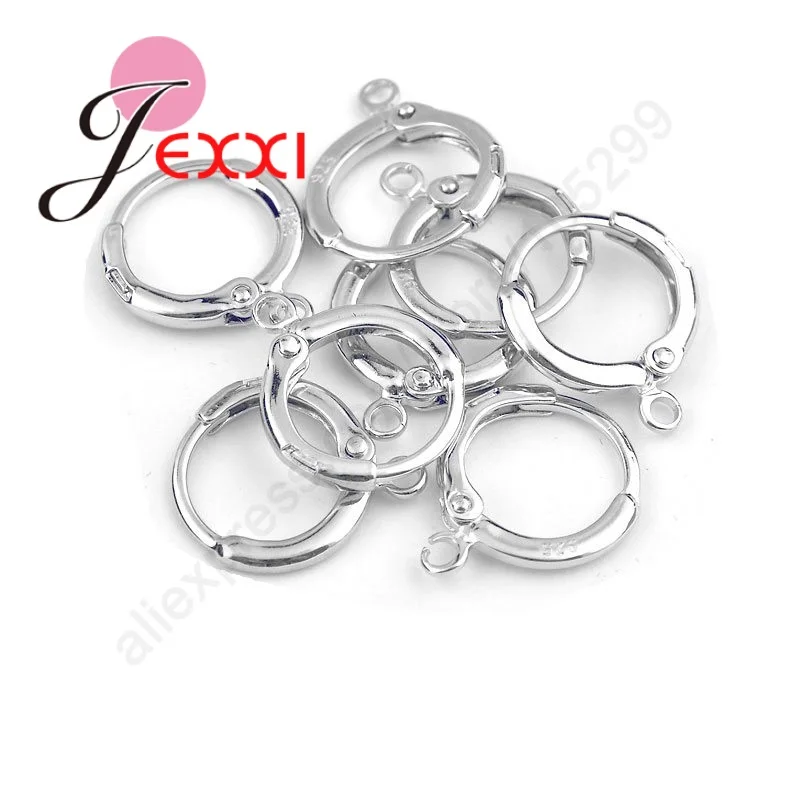 50PCS/lot 925 Sterling Silver DIY Jewelry Findings Lever Back Clips Ear Hooks Earrings Findings For Components