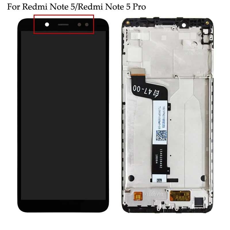 For Xiaomi Redmi 5 Plus LCD Display +Touch Screen Assembly With Frame For Redmi Note 5 Pro Redmi Note 5