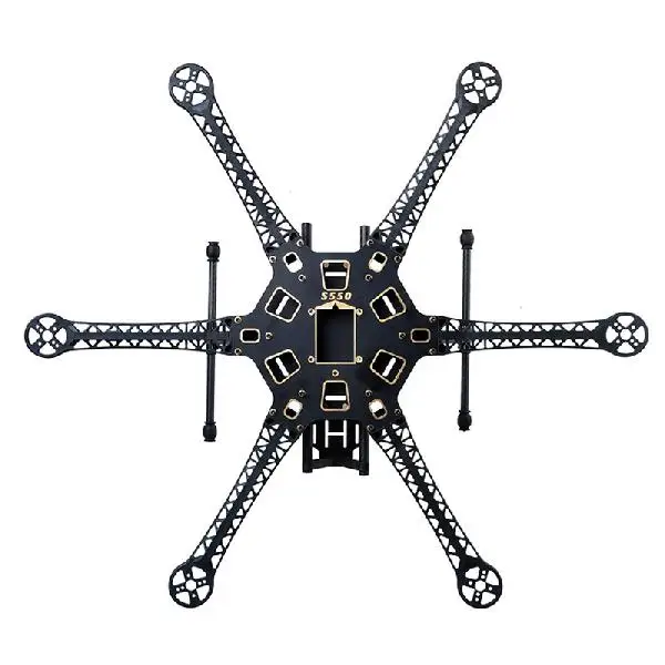 HMF S550 F550 Upgrade Hexacopter Frame Kit Soldered Center Plate w/Landing Skid for FPV